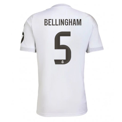 Stroje piłkarskie Real Madrid Jude Bellingham #5 Koszulka Podstawowej 2025-26 Krótki Rękaw